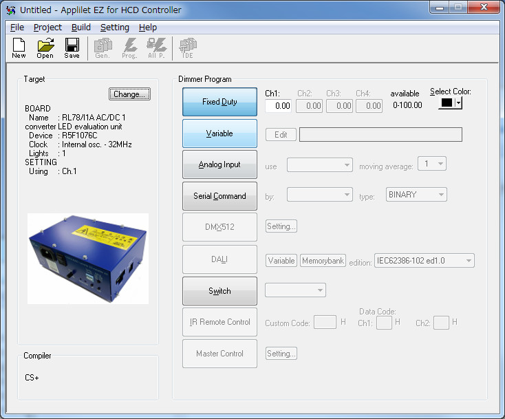 ソフトウェア自動生成ツールApplilet EZ for HCD