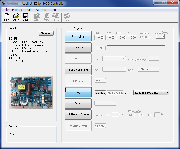 ソフトウェア自動生成ツールApplilet EZ for HCD